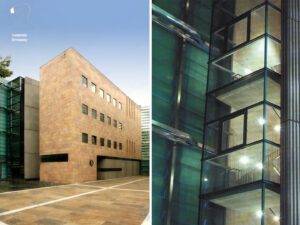 Stone facade of Icelandic Embassy