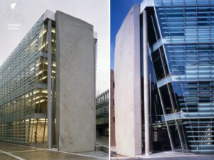 Norwegian Embassy with stone facade.