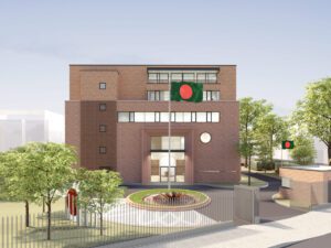 Landscape design plan illustrating the three thematic gardens: Garden of Fragrances, Garden of Independence, and Bamboo Garden, each featuring replicas of significant Bangladeshi monuments. (Botschaft der Volksrepublik Bangladesch)